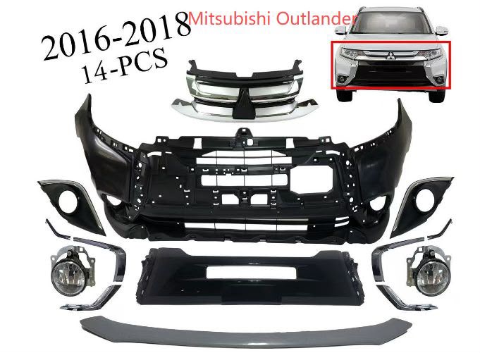 Mitsubishi Outlander 2016-2018 front bumper kit 14 pieces