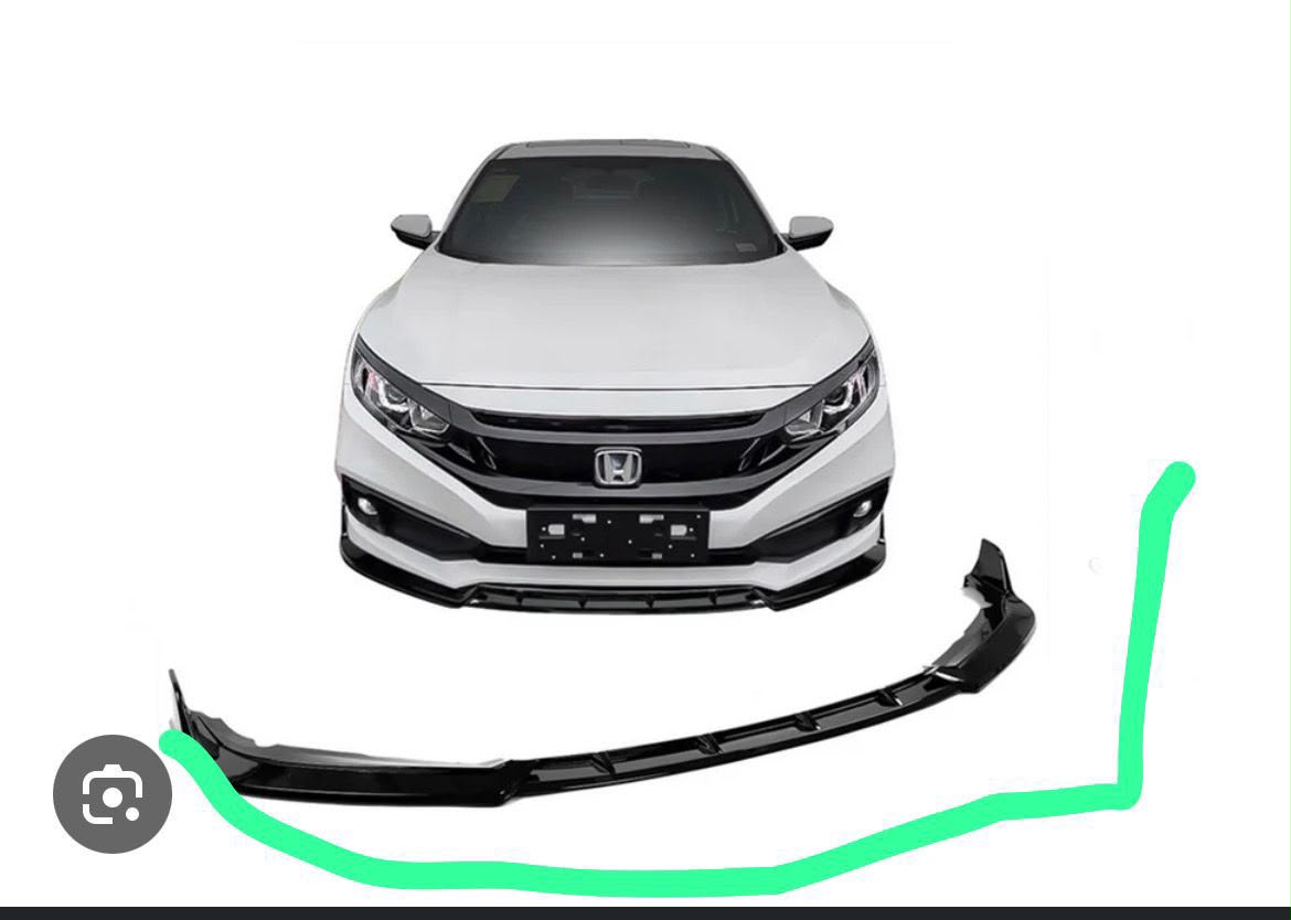Honda Civic front bumper lip splitter