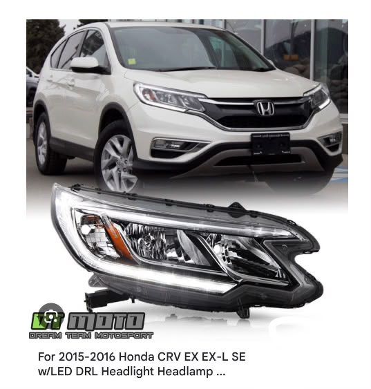 Honda CR-V 2015-2016 LED DRL headlight assembly