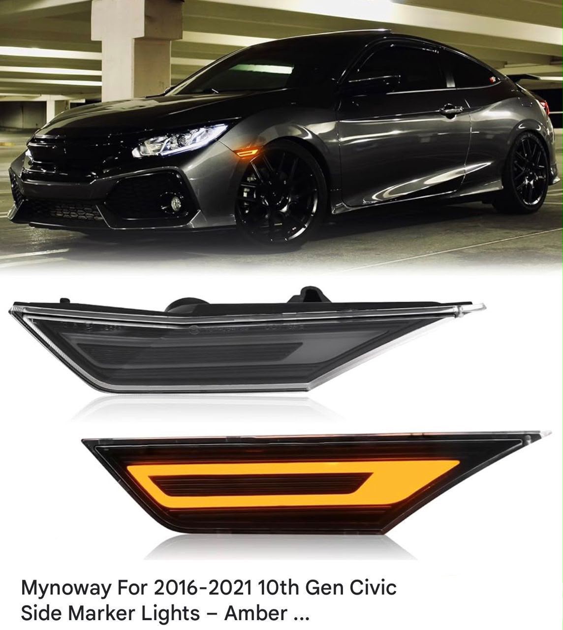 Amber side marker light set