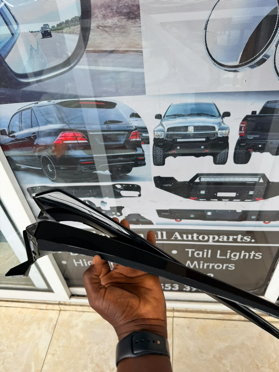 Front bumper grille and molding pieces