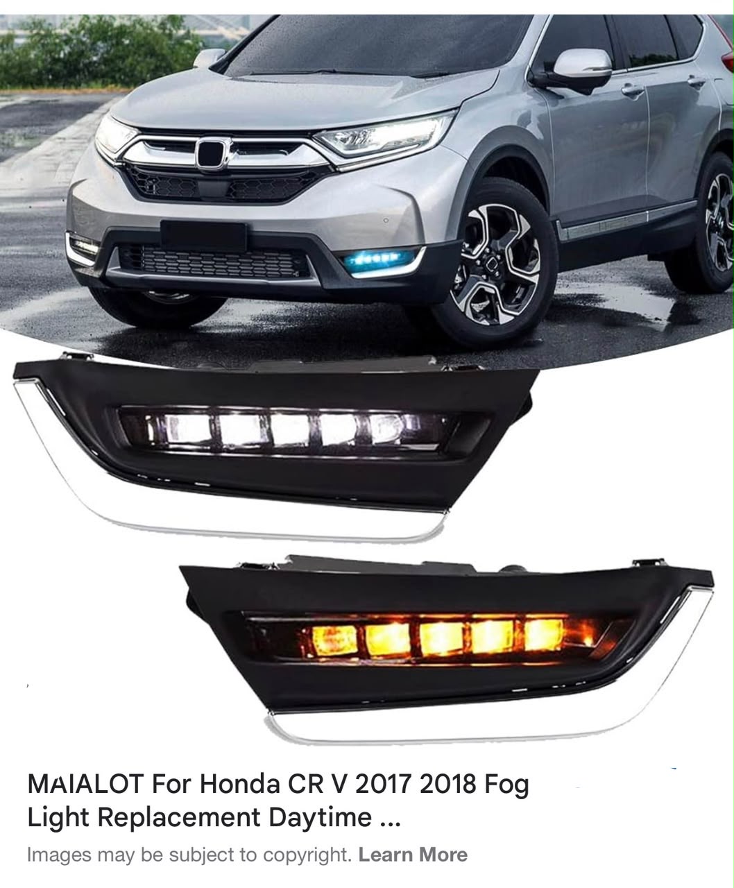 Honda CR-V 2017-2018 LED DRL fog light replacement